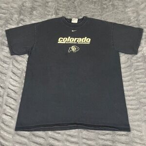 Nike Colorado Buffaloes Basketball T Shirt Men XL Black Gold Athletic Sportswear